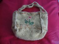 Mustard felted bag & embroidery